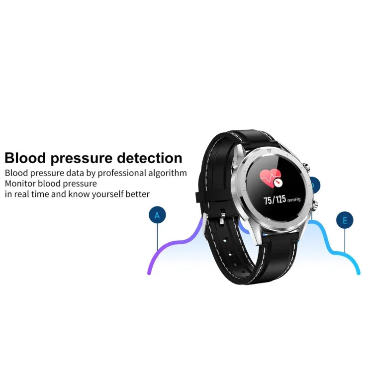 Montre connectée DT28 de 1,54 pouce, étanche IP68, bracelet en silicone, Bluetooth 4.2, notifications d'appels entrants, surveillance de la pression artérielle et paiement sans contact.