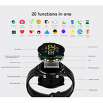 Montre connectée DT28 de 1,54 pouce, étanche IP68, bracelet en silicone, Bluetooth 4.2, notifications d'appels entrants, surveillance de la pression artérielle et paiement sans contact.