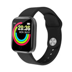 Montre connectée Y68 1,44 pouce, Prise en charge de la surveillance de la fréquence cardiaque, de la pression artérielle et de l'oxygène sanguin, Y68 Noir, Y68 Rose, Y68 Blanc