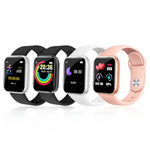 Montre connectée Y68 1,44 pouce, Prise en charge de la surveillance de la fréquence cardiaque, de la pression artérielle et de l'oxygène sanguin, Y68 Noir, Y68 Rose, Y68 Blanc