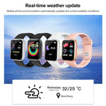 Montre connectée Y68 1,44 pouce, Prise en charge de la surveillance de la fréquence cardiaque, de la pression artérielle et de l'oxygène sanguin, Y68 Noir, Y68 Rose, Y68 Blanc
