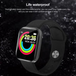 Montre connectée Y68 1,44 pouce, Prise en charge de la surveillance de la fréquence cardiaque, de la pression artérielle et de l'oxygène sanguin, Y68 Noir, Y68 Rose, Y68 Blanc