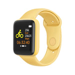 Montre connectée Y68M de 1,44 pouce, avec suivi de la fréquence cardiaque, de la pression artérielle et de l'oxygénation sanguine.
