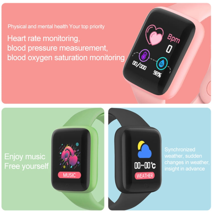 Montre connectée Y68M de 1,44 pouce, avec suivi de la fréquence cardiaque, de la pression artérielle et de l'oxygénation sanguine.