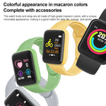 Montre connectée Y68M de 1,44 pouce, avec suivi de la fréquence cardiaque, de la pression artérielle et de l'oxygénation sanguine.