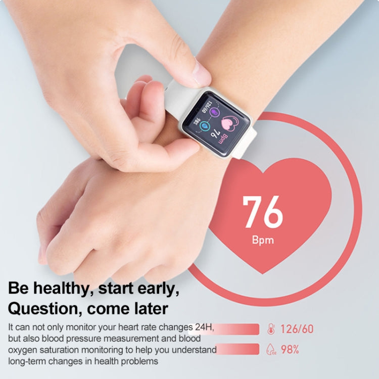 Montre connectée Y68M de 1,44 pouce, avec suivi de la fréquence cardiaque, de la pression artérielle et de l'oxygénation sanguine.