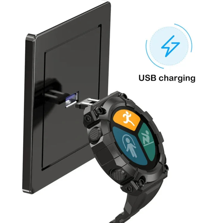 Montre connectée de sport à écran couleur rond de 1,44 pouce FD68S, prend en charge la fréquence cardiaque / le mode multisports, FD68S