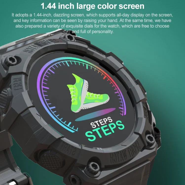 Montre connectée de sport à écran couleur rond de 1,44 pouce FD68S, prend en charge la fréquence cardiaque / le mode multisports, FD68S