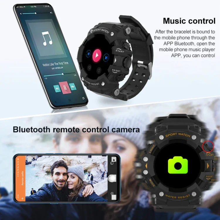 Montre connectée LC11 pour le sport en extérieur avec écran TFT de 1,28 pouce, étanche IP68, compatible avec la surveillance de la fréquence cardiaque et de la pression artérielle