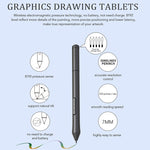 Tablette de dessin 10Moons T503 compatible avec téléphone mobile et tablette, stylet passif 8192 niveaux