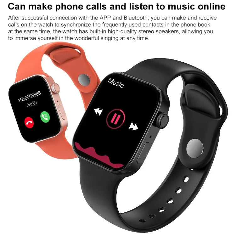 Bracelet connecté T500+MAX avec écran HD de 1,69 pouce, compatible avec les appels Bluetooth et la surveillance de la fréquence cardiaque