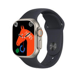 Montre connectée T800 Ultra avec bracelet en silicone de 1,99 pouce, compatible avec la fréquence cardiaque et l'ECG.