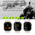 Montre connectée T800 Ultra avec bracelet en silicone de 1,99 pouce, compatible avec la fréquence cardiaque et l'ECG.