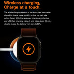 Montre connectée T800 Ultra avec bracelet en silicone de 1,99 pouce, compatible avec la fréquence cardiaque et l'ECG.