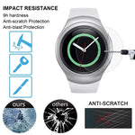 Lot de 2 films de protection d'écran en verre trempé anti-explosion ENKAY Hat-Prince pour montre connectée Samsung Gear S2 : épaisseur 0,2 mm, dureté de surface 9H, diamètre 2,15D.