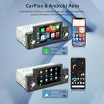 M160W Autoradio MP5 de 5 pouces sans fil prenant en charge la fonction Mirror Link pour téléphone / les commandes au volant, M160W