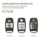 For Kia C134 6-button Hallmo Car Cowhide Leather Key Protective Cover Key Case, C134