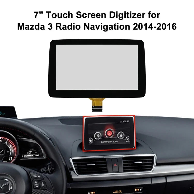 Pour Mazda Axela 2014-2016 Écran tactile capacitif de voiture 7 pouces BHP1611J0D, Pour Mazda Axela 2014-2016