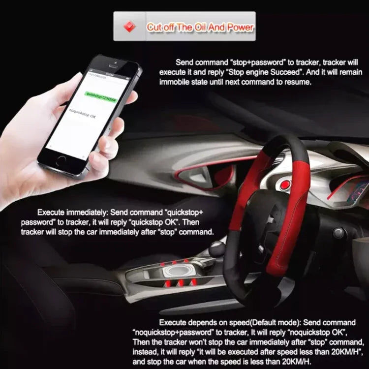 DEAOKE Traceur GPS 2G pour voiture, système antivol avec télécommande, traceur GPS pour voiture avec télécommande