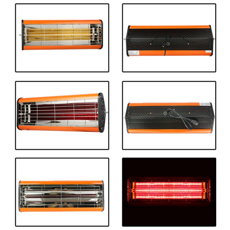220V 1050W Heat Light Infrared Dryer Spray Paint Heating Curing Lamp Baking Booth Heater, US Plug, 1050W, US Plug