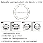 Round Style Car Universal Cartoon Pattern Plush Warm Anti-skid Steering Wheel Cover, Diameter: 38cm, Round Style
