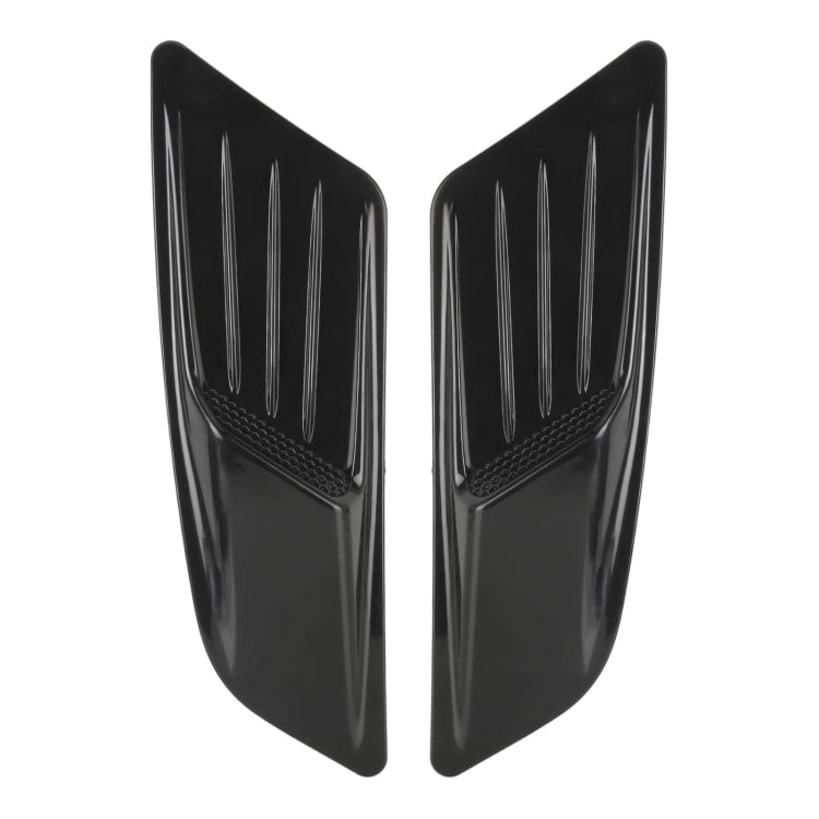 HD-713 1 Pair Car Hood Decorative Stickers Fender Air Vents Sticker, Black