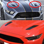 HD-713 1 Pair Car Hood Decorative Stickers Fender Air Vents Sticker, Black