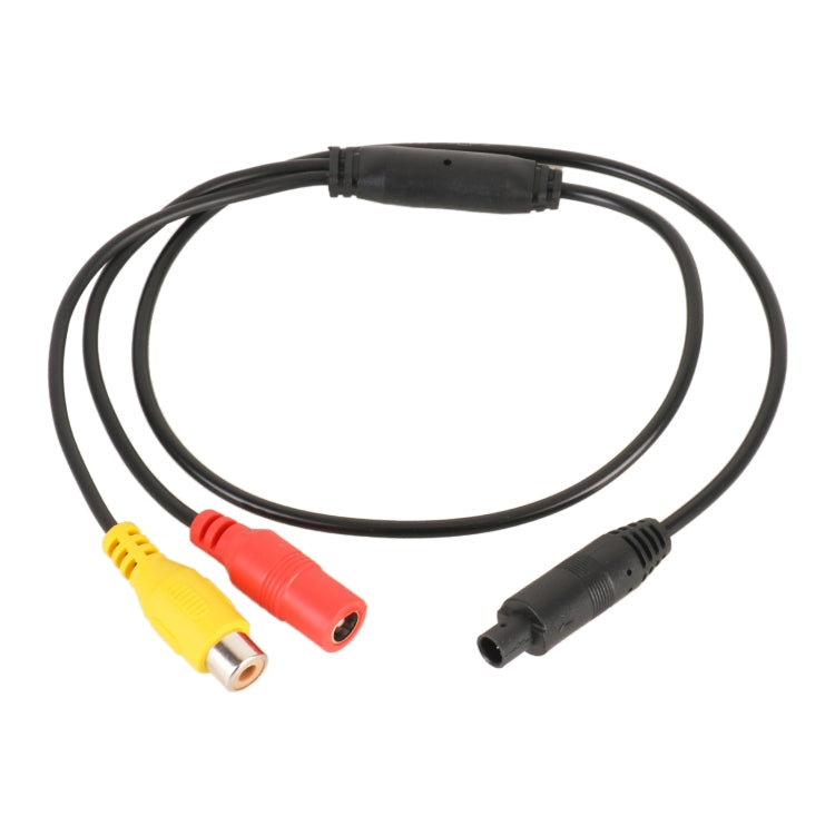 Car Rear View Camera 4 Pin Male to CVBS RCA Female Video Adapter Cable, 4 Pin to CVBS
