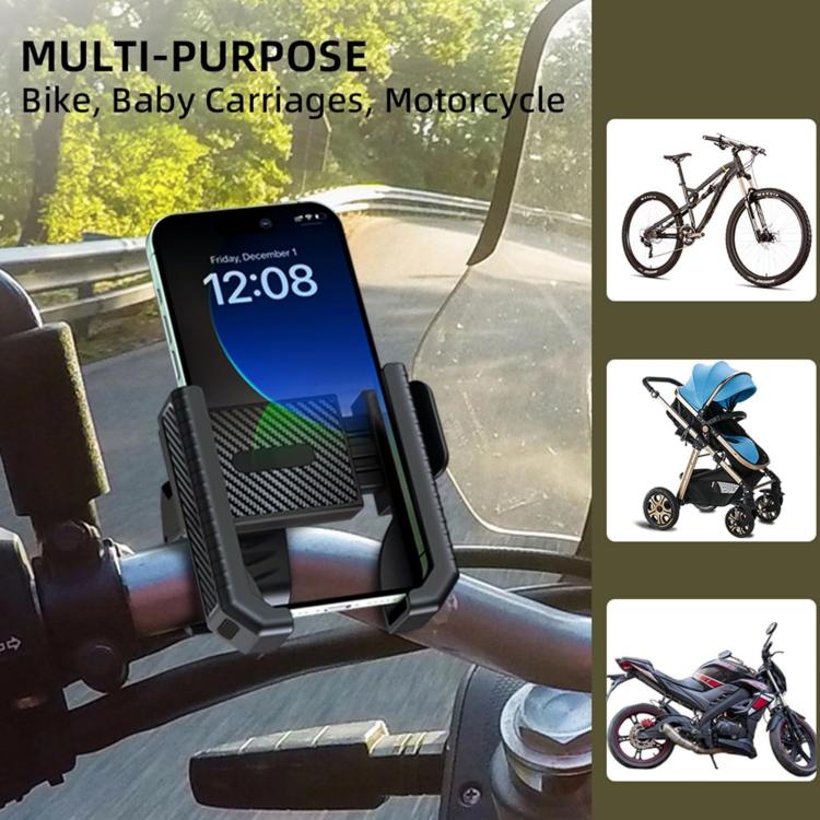 Support de téléphone antidérapant en fibre de carbone pour vélo et trottinette