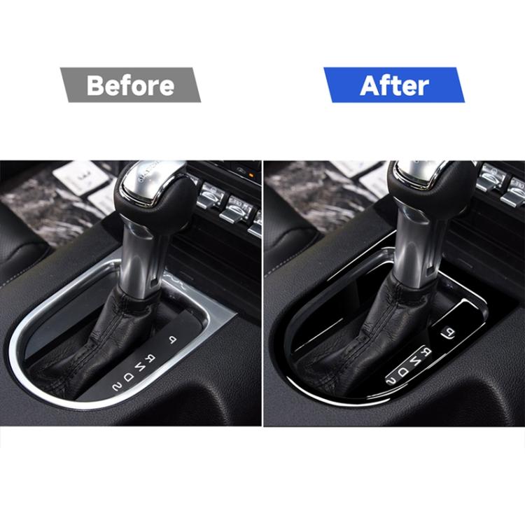 For Ford Mustang 2015-2020 Car Right Drive Gear Panel Frame Decorative Sticker Set, Set For Ford Mustang 2015-2020, Right Drive