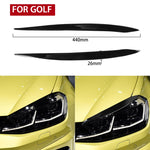 Pair Car Lamp Eyebrow Soft Decorative Sticker for Volkswagen Golf 7 / 7.5 2013-2018, For Volkswagen Golf 7 / 7.5 2013-2018