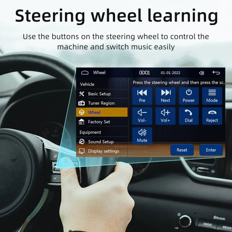 Autoradio MP5 de 4 pouces, 800x480P, compatible FM, Bluetooth et carte SD avec télécommande, F7805C