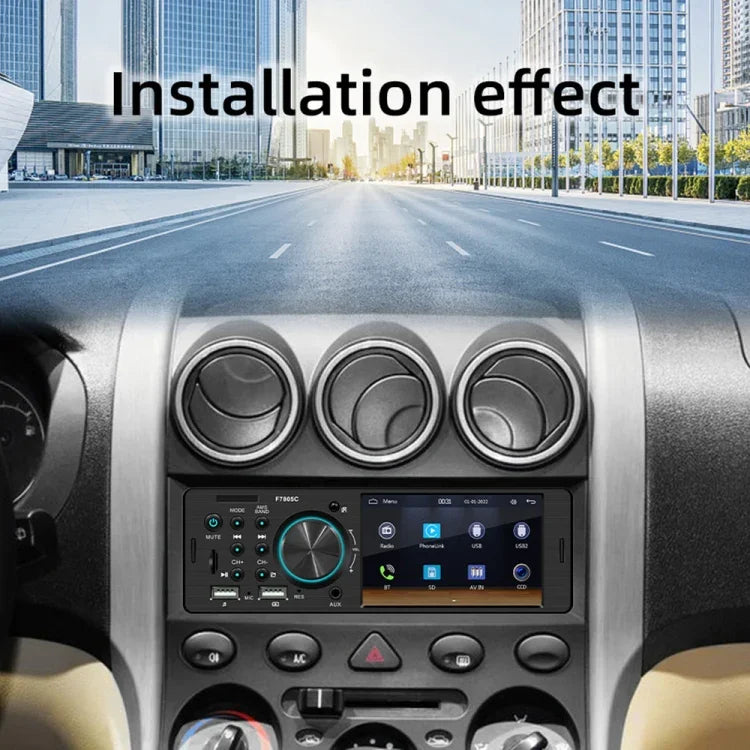 Autoradio MP5 de 4 pouces, 800x480P, compatible FM, Bluetooth et carte SD avec télécommande, F7805C