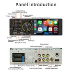 Autoradio MP5 de 4 pouces, 800x480P, compatible FM, Bluetooth et carte SD avec télécommande, F7805C