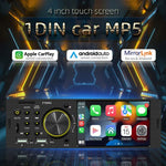 Autoradio MP5 de 4 pouces, 800x480P, compatible FM, Bluetooth et carte SD avec télécommande, F7805C