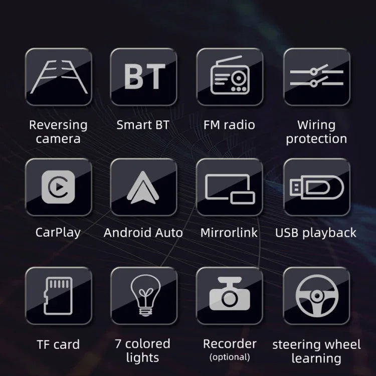 Autoradio MP5 de 4 pouces, 800x480P, compatible FM, Bluetooth et carte SD avec télécommande, F7805C