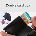 X-7 Porte-cartes portefeuille multifonction en aluminium à texture Crazy Horse antimagnetique RFID