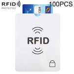 100pcs Protège-passeport et livret en aluminium anti-vol avec protection RFID, Taille : 13,5*10,5cm, RFID 100pcs