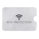 100pcs Protège-cartes en aluminium anti-vol avec protection RFID, Taille : 9,1*6,3cm, Protection RFID 100pcs