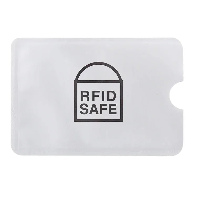 100pcs Protège-cartes en aluminium anti-vol avec protection RFID, Taille : 9,1*6,3cm, RFID SAFE 100pcs