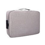 Sac de rangement étanche en polyester multi-couches ZJ02 pour documents et ordinateur portable, avec serrure à code, compatible avec toutes tailles d'ordinateurs portables