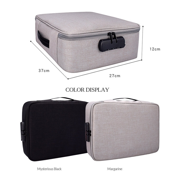 Sac de rangement étanche en polyester multi-couches ZJ02 pour documents et ordinateur portable, avec serrure à code, compatible avec toutes tailles d'ordinateurs portables