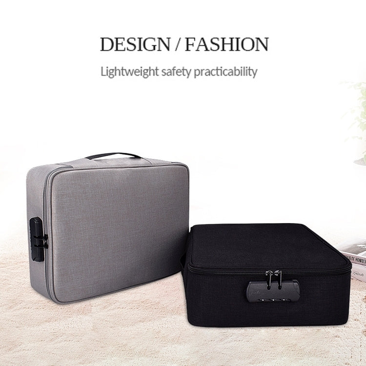 Sac de rangement étanche en polyester multi-couches ZJ02 pour documents et ordinateur portable, avec serrure à code, compatible avec toutes tailles d'ordinateurs portables