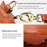 Pochette Portefeuille Carrée Horizontale Femme Texture Litchi 2001, avec Dragonne Détachable et 6 Anneaux à Clés, Orange, Rose, Vert, Jaune