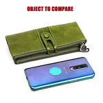 3520 Long Cowhide Leather Folding Anti-magnetic RFID Wallet for Ladies, with Card Slots, 3520 Red, 3520 Yellowish-brown, 3520 Black, 3520 Coffee, 3520 Blue