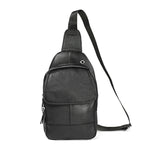 6023 Sac bandoulière croisé pour homme en cuir de vachette pleine fleur à texture litchi décontracté, Rouge, Marron, Noir, Café