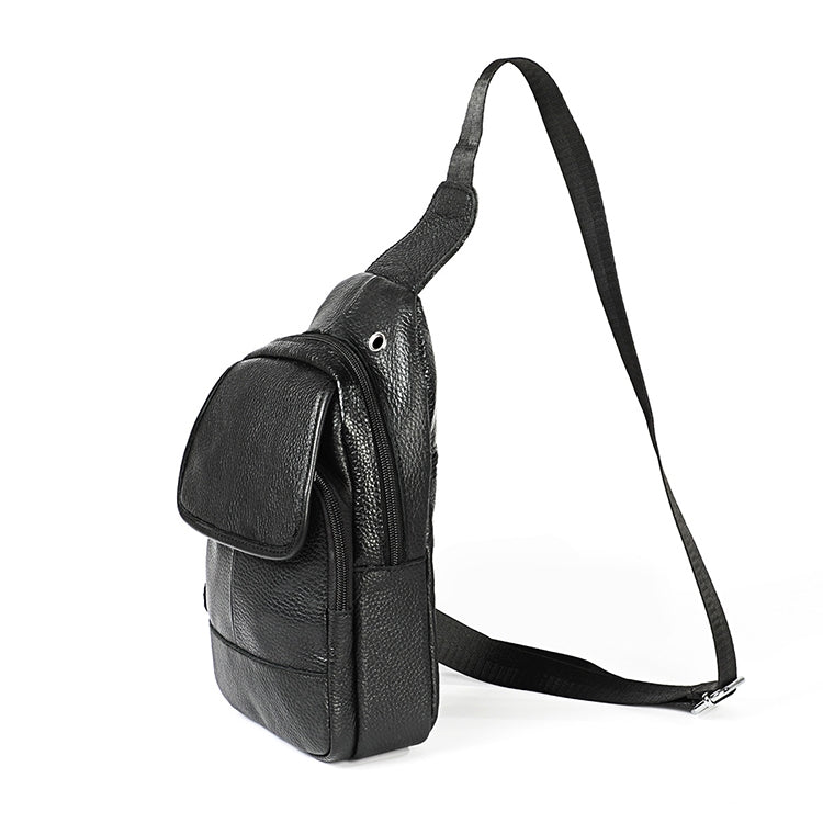 6023 Sac bandoulière croisé pour homme en cuir de vachette pleine fleur à texture litchi décontracté, Rouge, Marron, Noir, Café