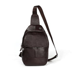6023 Sac bandoulière croisé pour homme en cuir de vachette pleine fleur à texture litchi décontracté, Rouge, Marron, Noir, Café