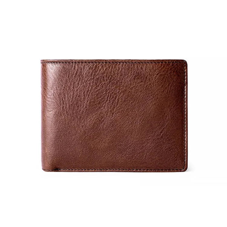 Portefeuille rétro en cuir de vachette avec plusieurs emplacements pour cartes pour hommes, avec porte-cartes amovible, 8016