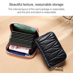 KB191 Porte-cartes en cuir de vachette en forme d'organisateur avec fermeture éclair, anti-magnétique RFID, sac pochette pour dames, KB191 Violet clair, KB191 Rouge vin, KB191 Marron, KB191 Bleu aqua, KB191 Noir, KB191 Bleu foncé, KB191 Rose